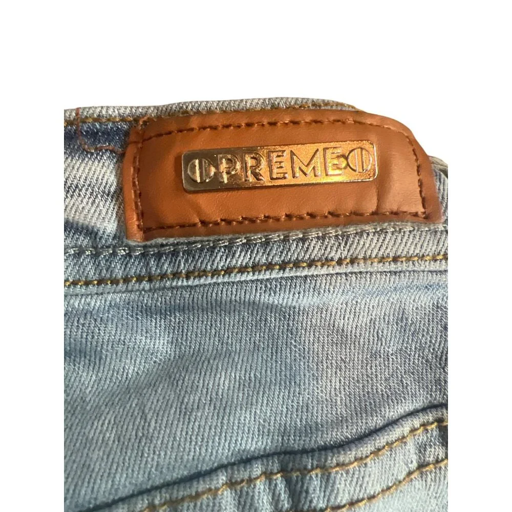 Stylish Blue Denim Jeans with Orange Accents - Picture 9 of 9